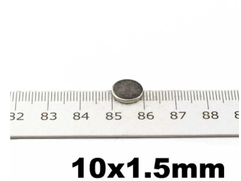 Neodyum Yuvarlak Mıknatıs Ø10x1,5 mm
