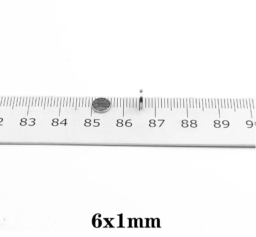Neodyum Yuvarlak Mıknatıs Ø6x1 mm